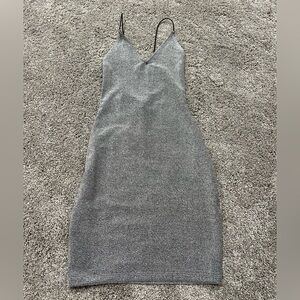 H&M Silver sparkle mini dress